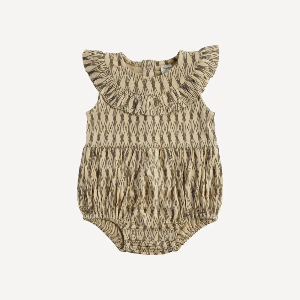 NWT Kate Quinn Sketched Argyle Sleeveless Ruffle Bubble 18-24m